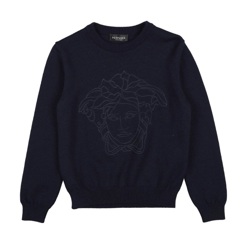 Versace  Dark Blue Crewneck Sweater